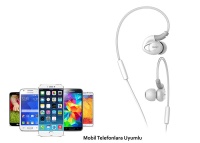Snopy SN-RS51 Mobil Telefon Uyumlu Kulak içi Kulaklık Beyaz Mikrofonlu Kulaklık - 1